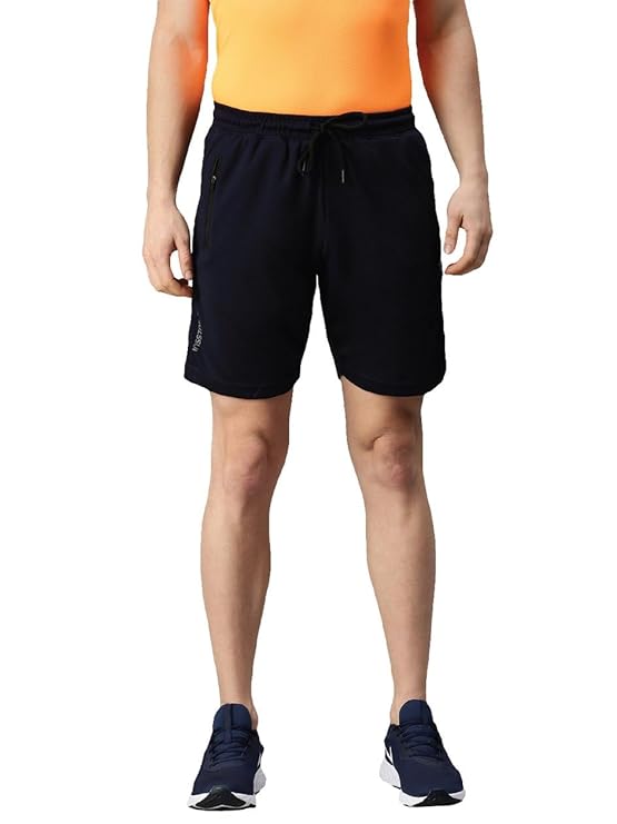 Genx Men’s Gym & Workout Dry Fit Shorts - Sweat-Wicking, Bio-Wash Fabric, Dual Zipper Pockets