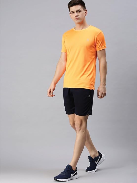 Genx Men’s Gym & Workout Dry Fit Shorts - Sweat-Wicking, Bio-Wash Fabric, Dual Zipper Pockets