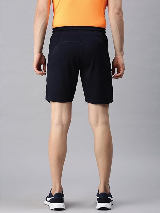 Genx Men’s Gym & Workout Dry Fit Shorts - Sweat-Wicking, Bio-Wash Fabric, Dual Zipper Pockets