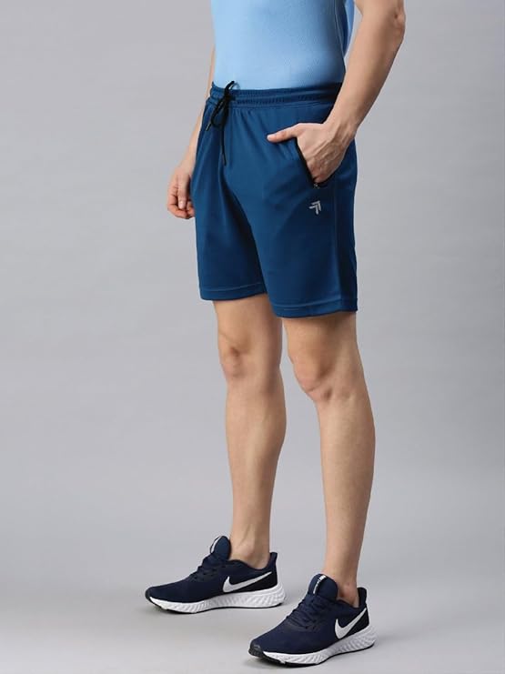 Genx Men’s Gym & Workout Dry Fit Shorts - Sweat-Wicking, Bio-Wash Fabric, Dual Zipper Pockets