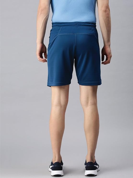 Genx Men’s Gym & Workout Dry Fit Shorts - Sweat-Wicking, Bio-Wash Fabric, Dual Zipper Pockets