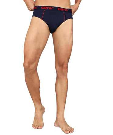 Genx Mens Outer Elastic Cotton Briefs