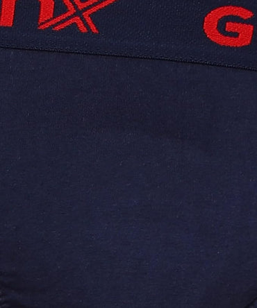 Genx Men's Cotton Regular Solid Briefs Pack of 5