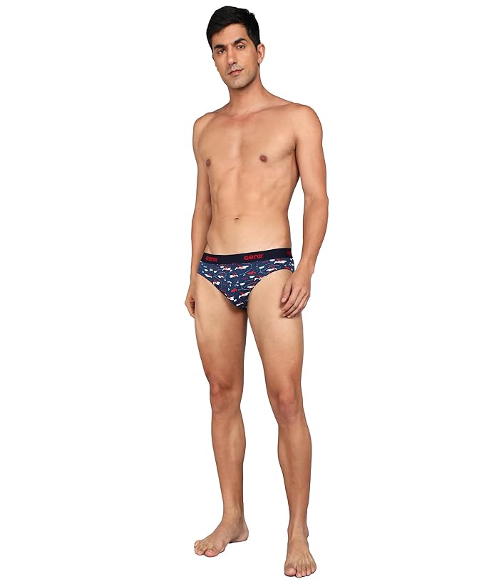 Genx Men's Cotton Regular All Over Print Briefs Printed