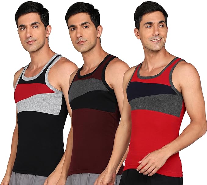 Genx Men's Solid Regular Fit Vest (Pack of 1)