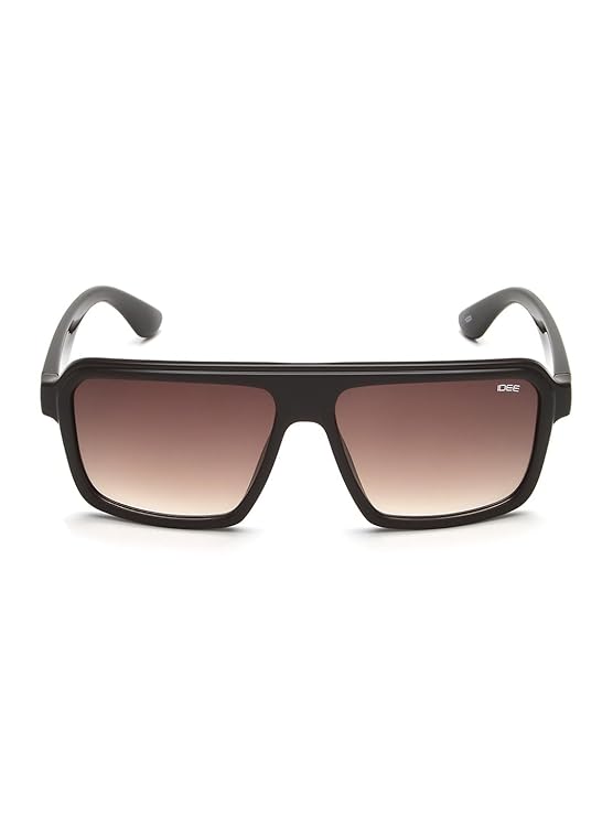IDEE 100% UV protected sunglasses for men with Brown polycarbonate frame | Size - Large with Brown colored lens
