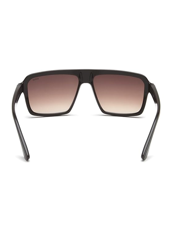 IDEE 100% UV protected sunglasses for men with Brown polycarbonate frame | Size - Large with Brown colored lens