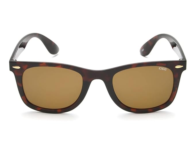 IDEE 100% UV protected sunglasses for Men | Size- Medium | Shape- Wayfarer | Model- IDSO204C3SG (Brown)