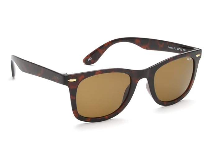 IDEE 100% UV protected sunglasses for Men | Size- Medium | Shape- Wayfarer | Model- IDSO204C3SG (Brown)