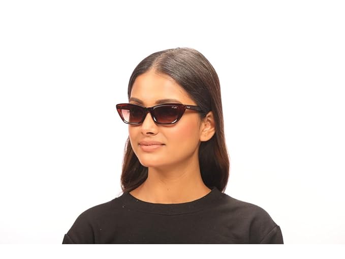 IRUS Uv Protected Sunglasses For Women | Size- Medium | Shape- Cat Eye | Model- Irs1210C2Sg, Brown