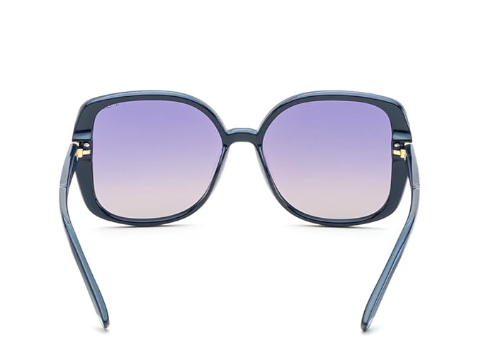 IRUS Uv Protected Sunglasses For Women | Size- Large | Shape- Square | Model- Irs1213C3Sg, Blue