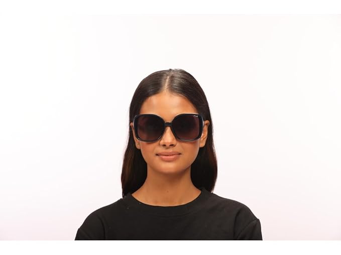 IRUS Uv Protected Sunglasses For Women | Size- Large | Shape- Square | Model- Irs1213C3Sg, Blue