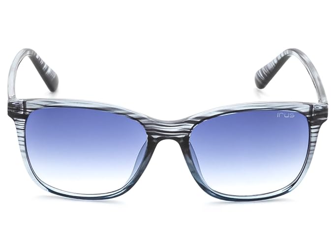 IRUS Uv Protected Sunglasses For Unisex | Size- Medium | Shape- Square | Model- Irs1215C4Sg, Blue