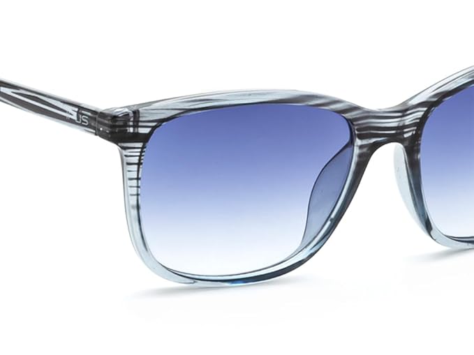 IRUS Uv Protected Sunglasses For Unisex | Size- Medium | Shape- Square | Model- Irs1215C4Sg, Blue
