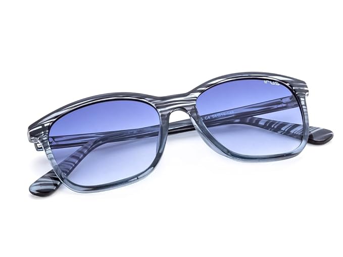 IRUS Uv Protected Sunglasses For Unisex | Size- Medium | Shape- Square | Model- Irs1215C4Sg, Blue