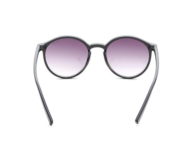 IRUS 100% UV protected sunglasses for Men | Size- Small | Shape- Round | Model- IRS1226C1SG (Black)