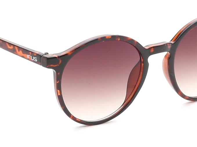 IRUS Uv Protected Sunglasses For Men | Size- Small | Shape- Round | Model- Irs1226C2Sg, Brown