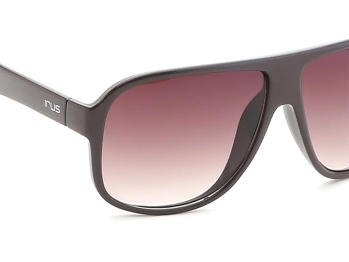 IRUS Uv Protected Sunglasses For Men | Size- Large | Shape- Square | Model- Irs1228C2Sg, Brown