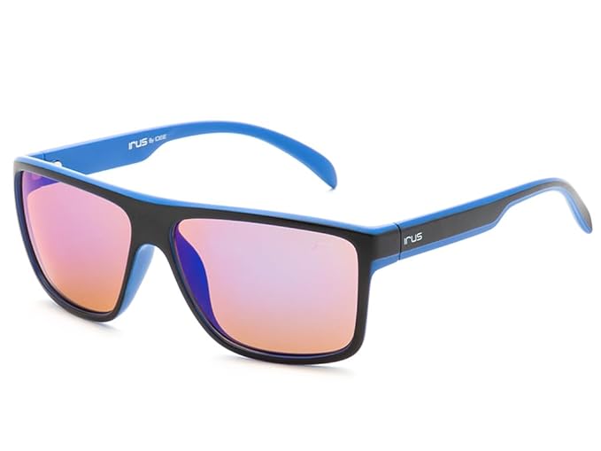 IRUS 100% Uv Protected Sunglasses For Men|Size- Large|Shape- Square|Model- Irs1229C2Sg, Black