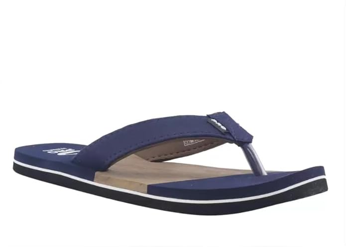 Khadim's Synthetic EVA Sole Navy Solid Slippers For Men