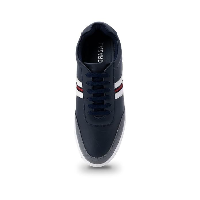 Lazard by Khadim's Synthetic Leather PVC Sole Contrast Patch Stitch Navy Casual Casual Shoe for Men