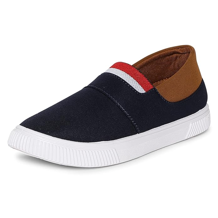 Pro by Khadim's Men's Canvas Navy Sneakers