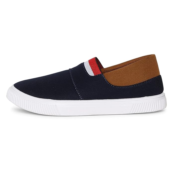 Pro by Khadim's Men's Canvas Navy Sneakers