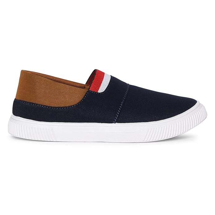 Pro by Khadim's Men's Canvas Navy Sneakers
