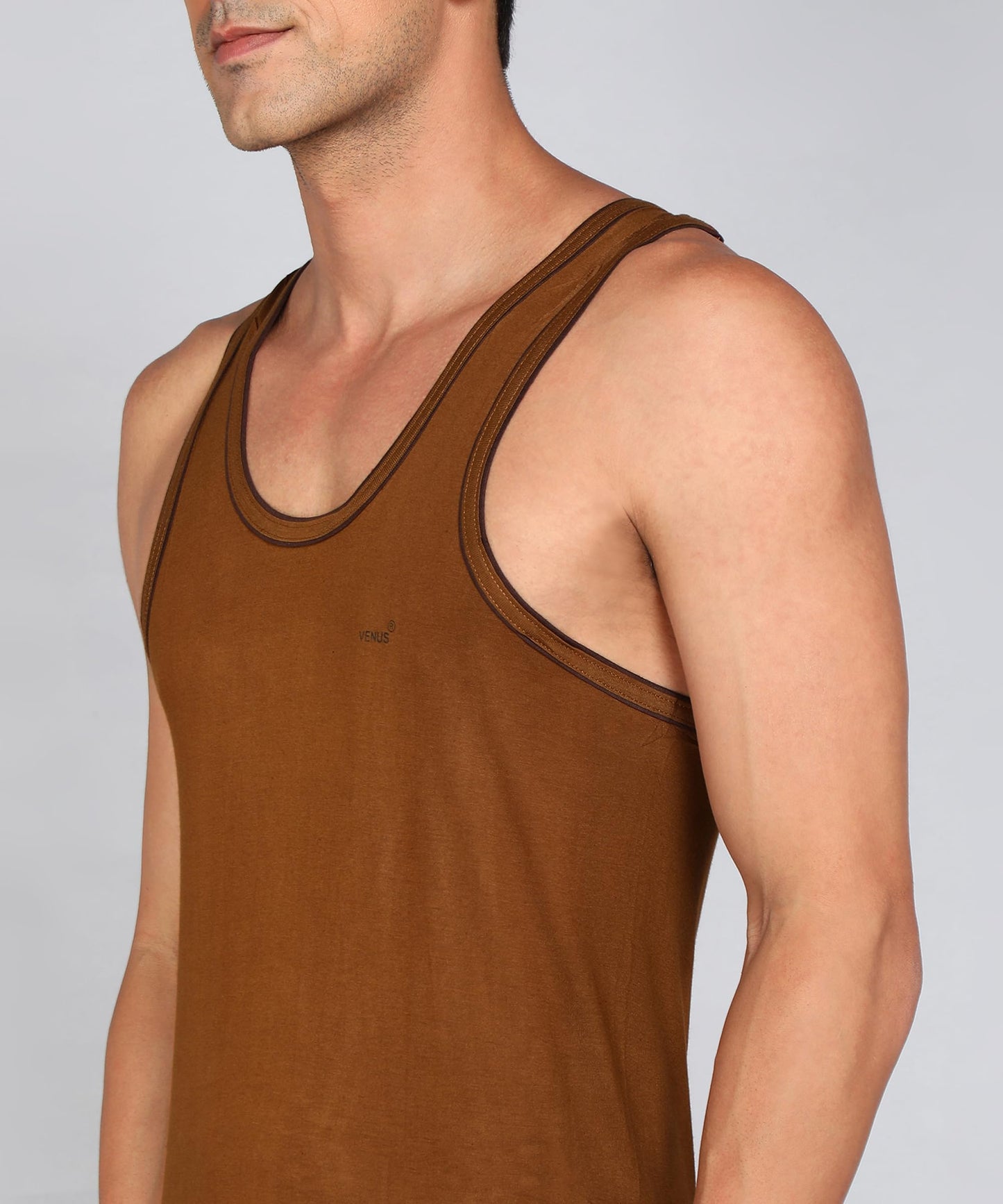LUX VENUS Men's Round Neck Sleeveless Cotton Vest Pack of 6