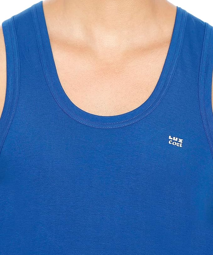 Lux Cozi 100% Cotton Men's Sleeveless Vest Pack of 4