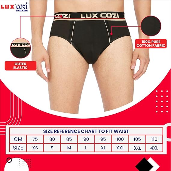 Lux Cozi Men's Cotton Brief (Pack of 2)