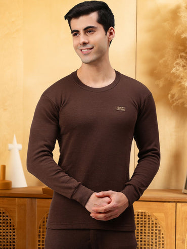 Lux Cottswool Men's Cotton Round Neck Thermal Top