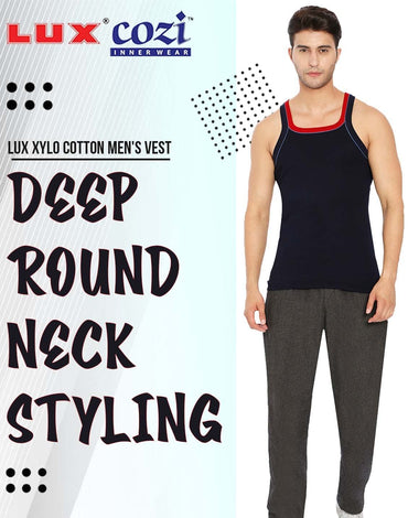 Lux Xylo Cotton Men's Vest Pack of 5