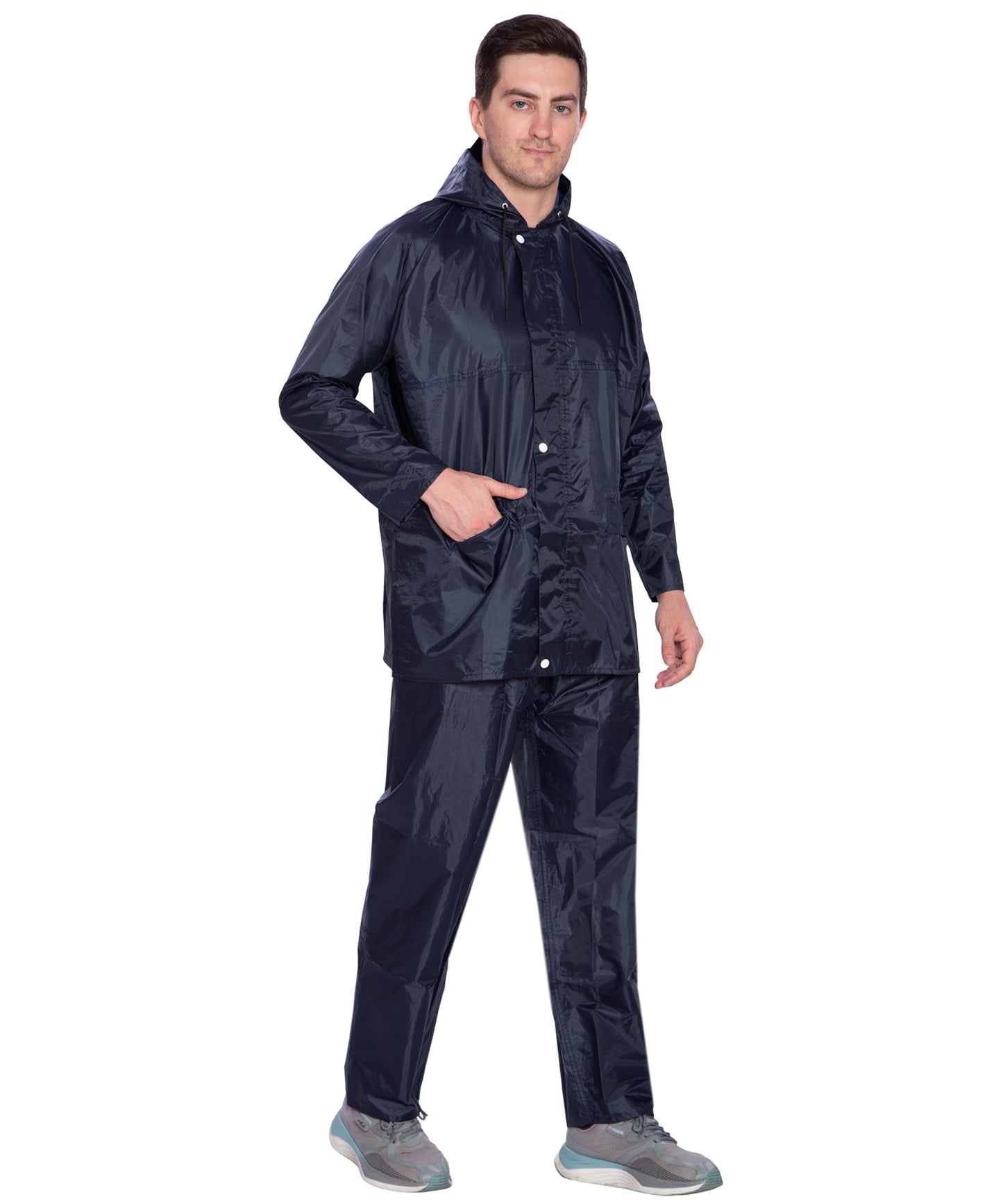 BTfash Men's Lightweight and Waterproof Hood Raincoat With pocket and bag | Solid | Comfortable | Modern