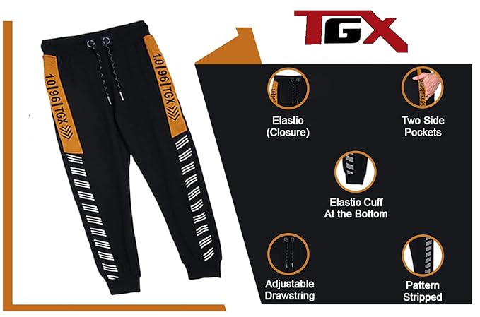 TOP GEAR Boy's Regular Fit Track Pants
