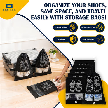 Crae Shoes Bag for Travel & Storage Organizer for Men & Women | Travel Accessories | Shoe Organizer | Shoe Cover for Travel Essentials