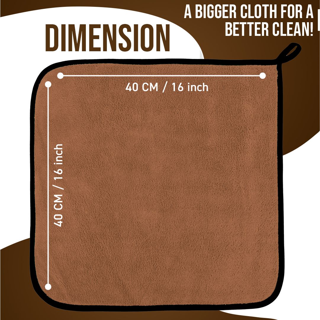 Btag Microfiber Cleaning Cloth| Highly Absorbent,Lint and Streak Free, Multi-Purpose Wash Cloth for Kitchen,Car,Window,Stainless Steel (Pack of 3)