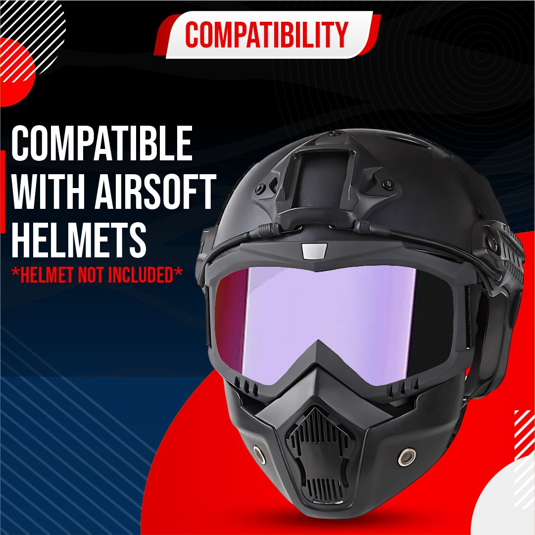 BTfash Goggle Mask Anti Scratch UV Protective Open Face & Eyewear Windproof Unisex