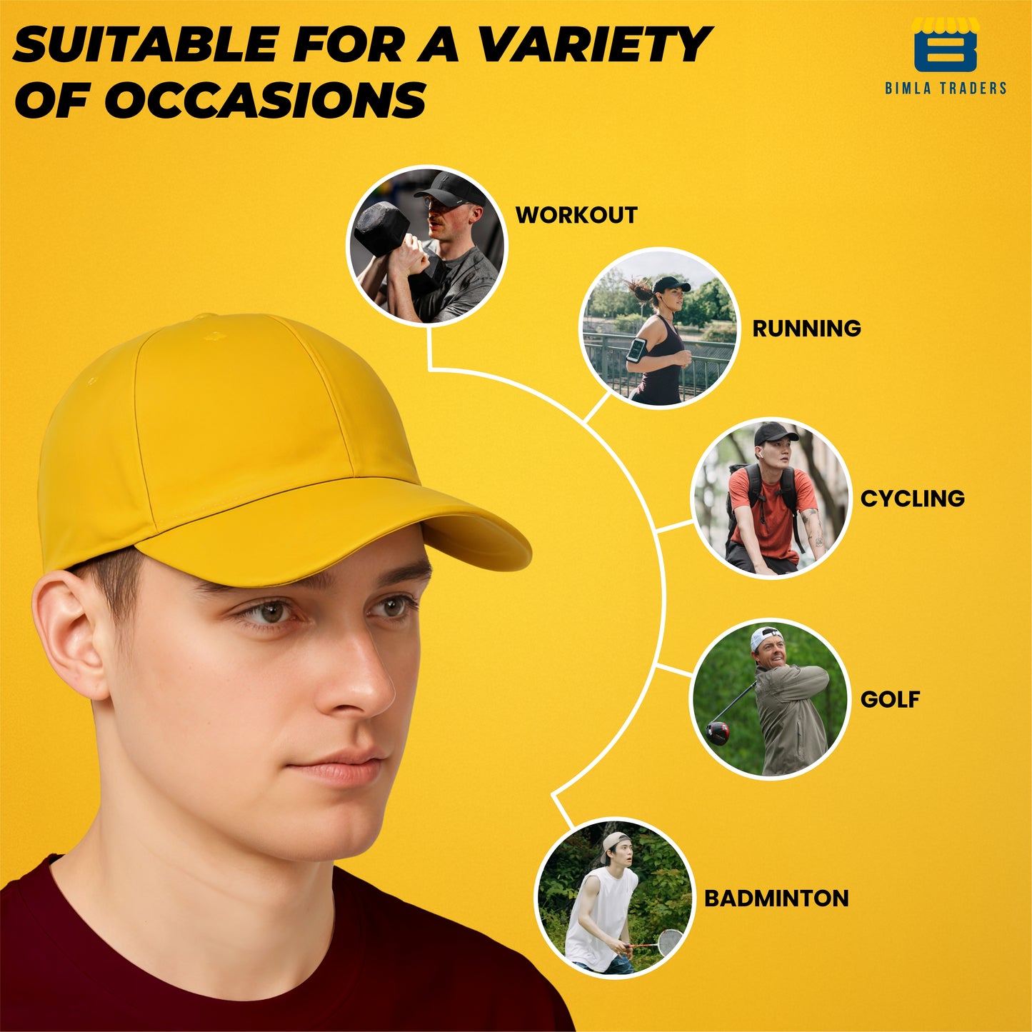Bimla Traders Unisex Adjustable Plain Baseball Caps β Beige & Olive Green (Pack of 2)