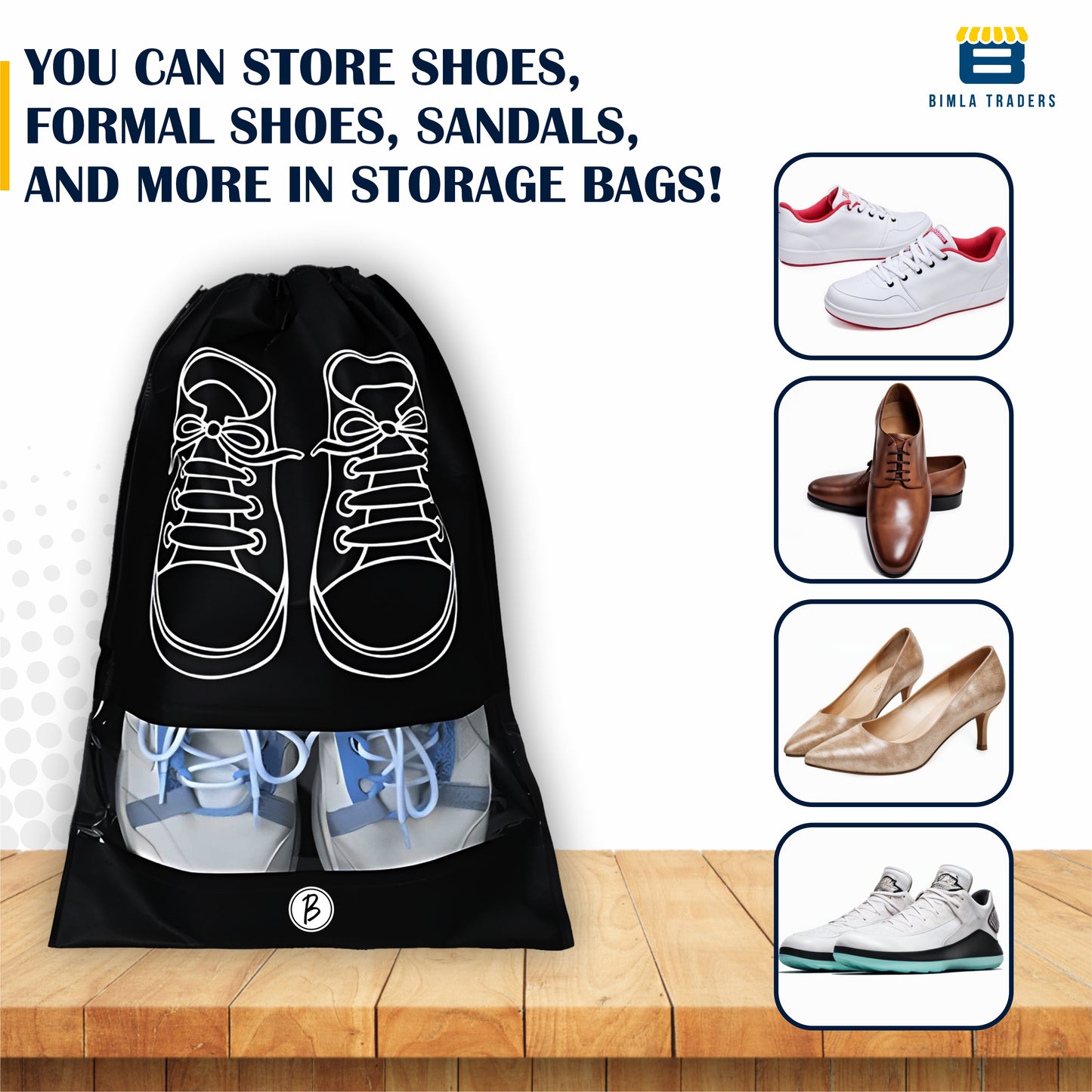 Crae Shoes Bag for Travel & Storage Organizer for Men & Women | Travel Accessories | Shoe Organizer | Shoe Cover for Travel Essentials