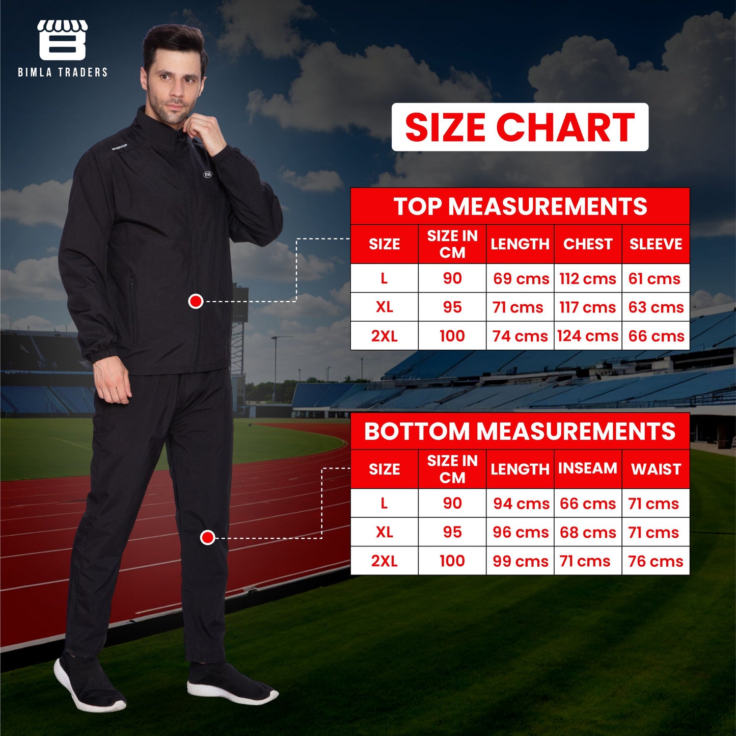 BTfash Men's Solid Polyester Full Zip Sportswear Regular Fit Track Suits Athletic Gym Running Jogging Suit Sets