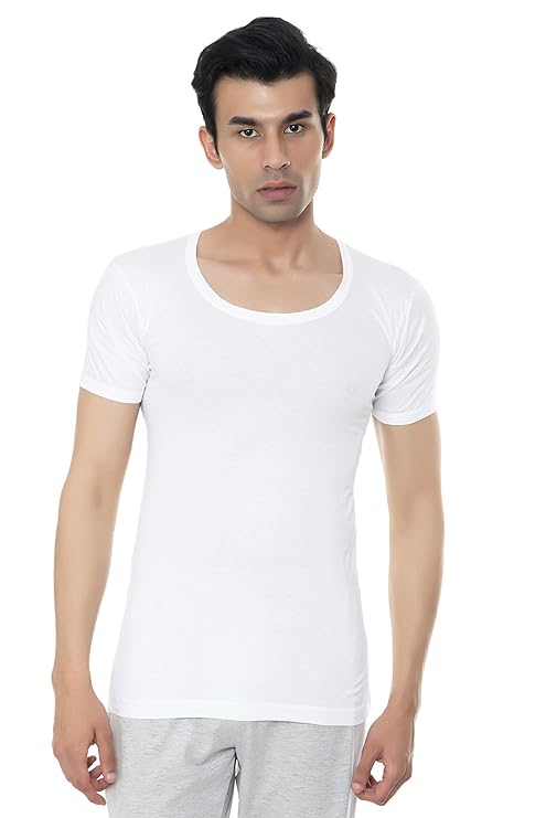 VIP Bonus Men's Half Sleeves Cotton Vest (Pack of 2)