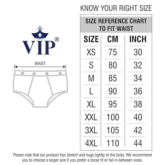 VIP Gold Y-Front Men's 100% Cotton Brief - Pack of 5