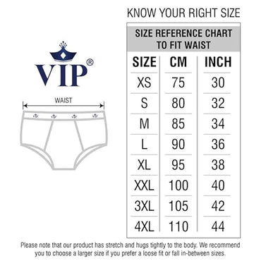 VIP Gold Y-Front Men's 100% Cotton Brief - Pack of 5