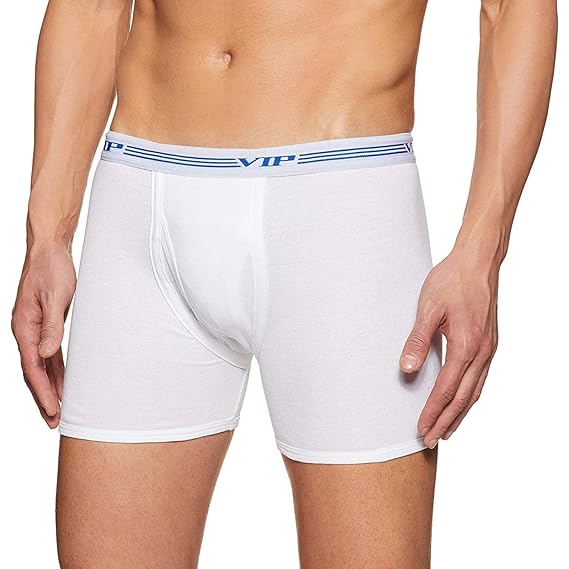 VIP Advanta Men's 100% Ribbed Cotton Long Underwear. Pack of 1 (White/Assorted)