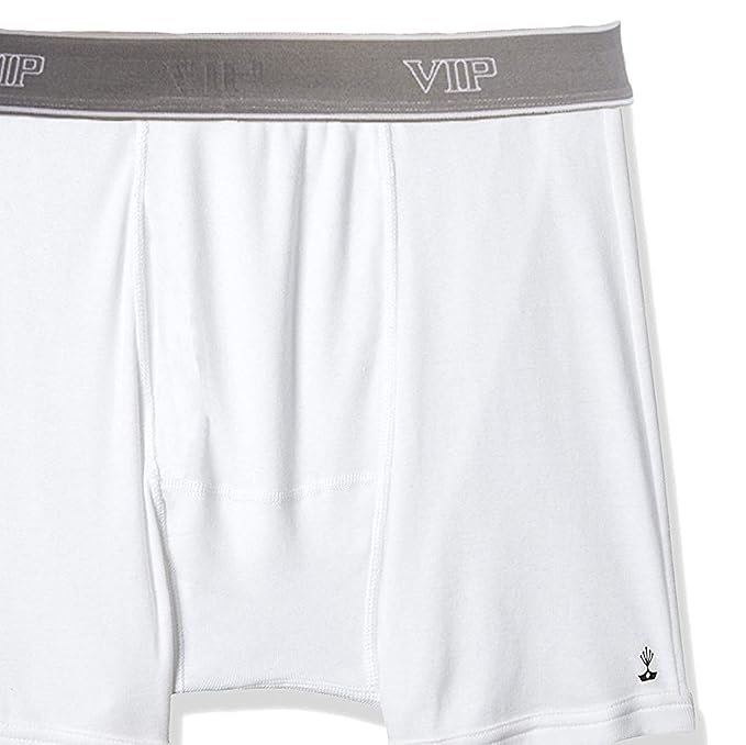 VIP Men's Regal Collection 100% Cotton 1x1 Rib Trunk Pack of 1 (1301_White_Assorted)
