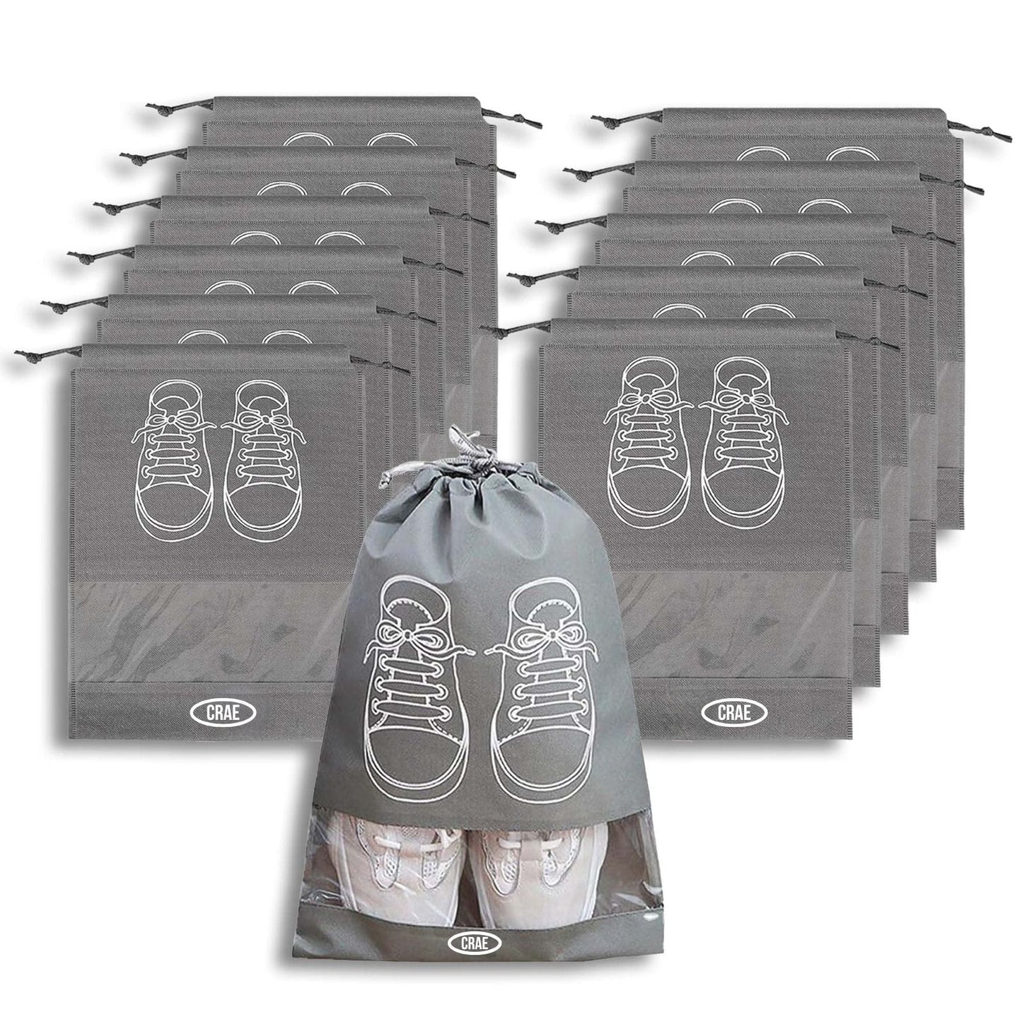 Crae Shoes Bag for Travel & Storage Organizer for Men & Women | Travel Accessories | Shoe Organizer | Shoe Cover for Travel Essentials