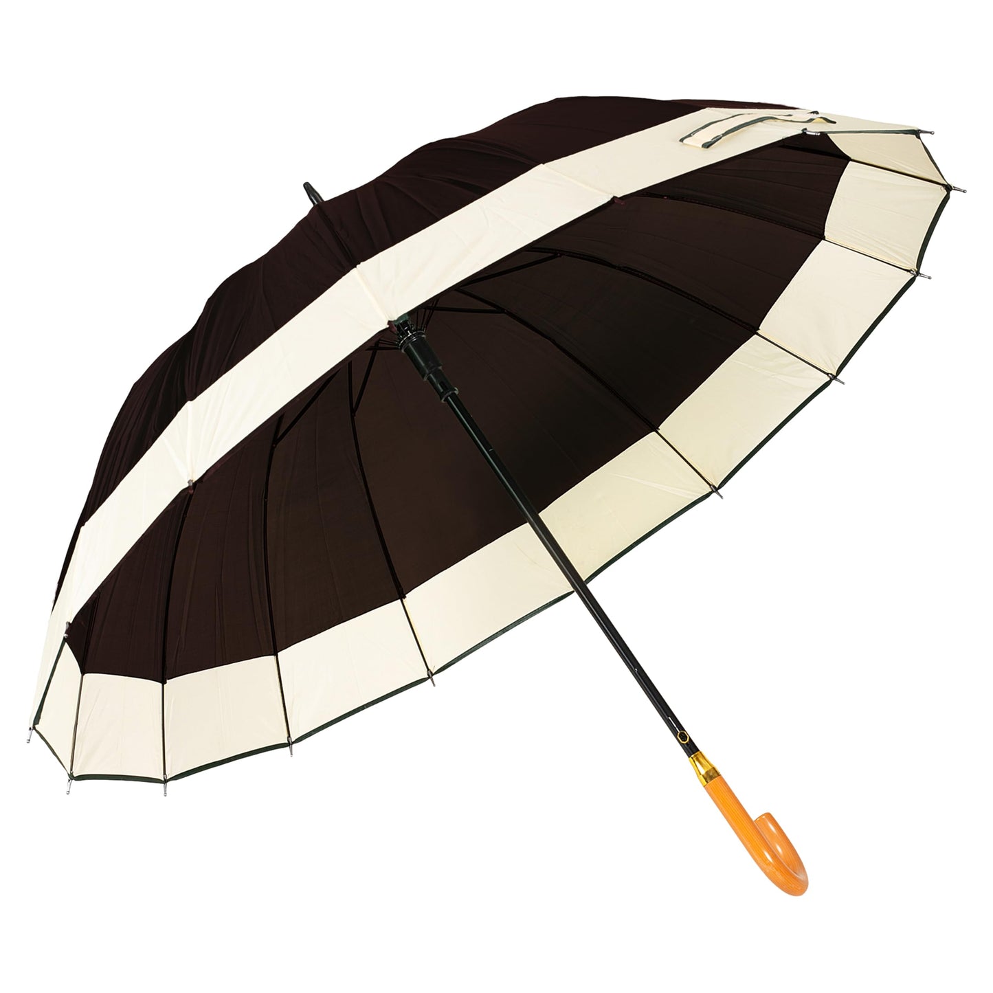 BTfash Wooden J Handle Big size Auto Open Umbrella for Men Women & Kids | UV Protection, Waterproof, Rain, Sunlight Protection | Pack of 1 |