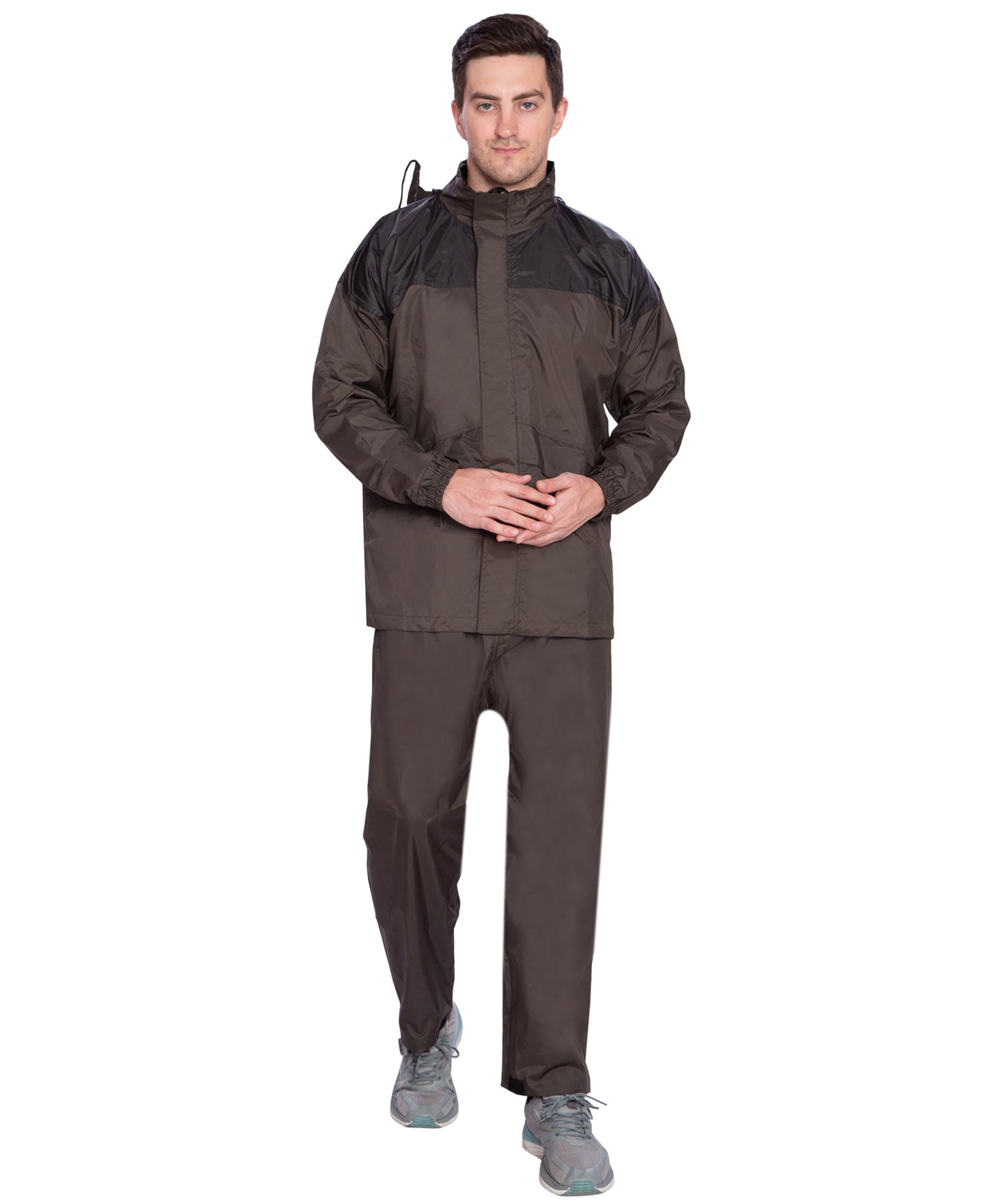 BTfash Two color Waterproof Rainsuit For Men,Men Bike Rain Suit Rain Jacket Suit Inner Mobile Pocket