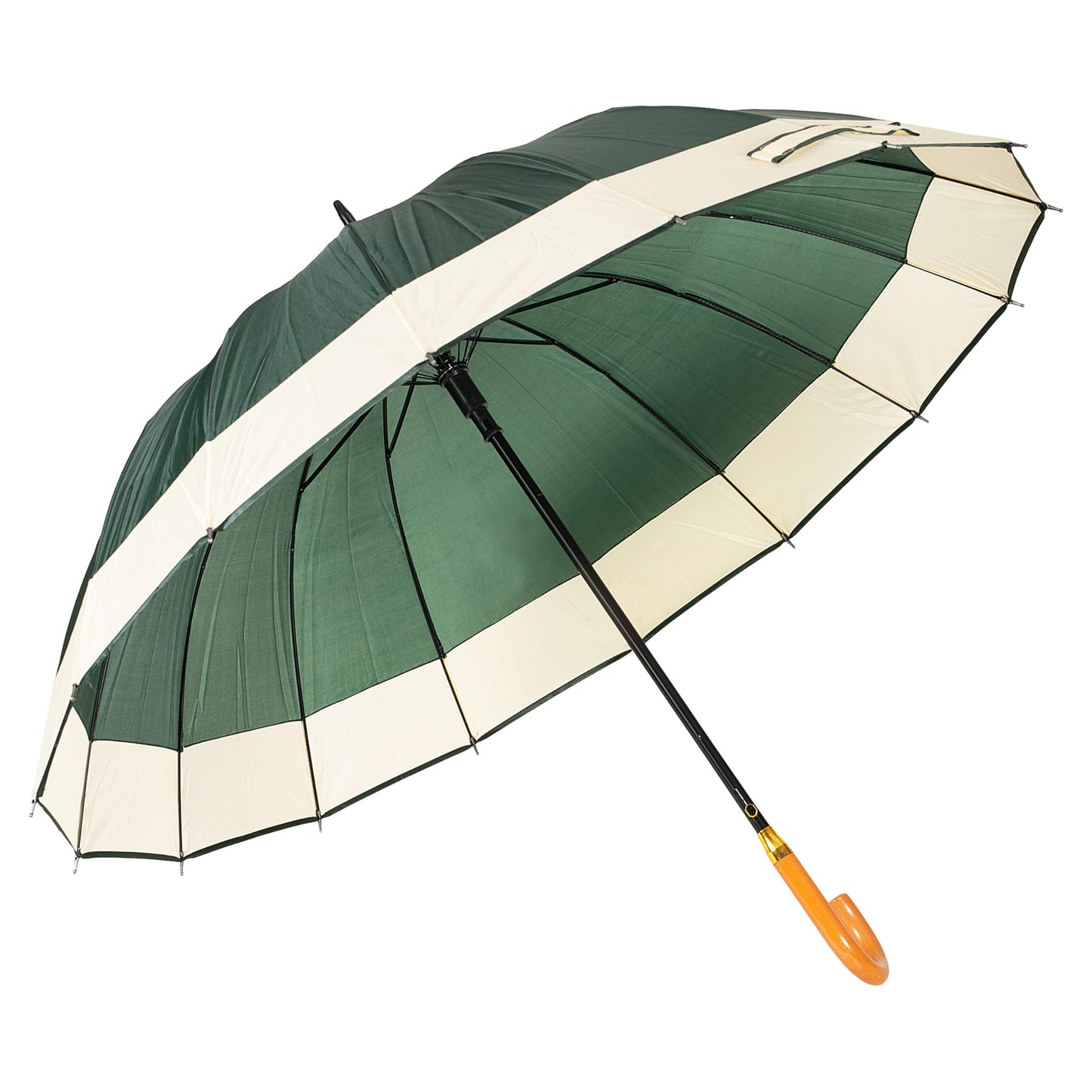 BTfash Wooden J Handle Big size Auto Open Umbrella for Men Women & Kids | UV Protection, Waterproof, Rain, Sunlight Protection | Pack of 1 |
